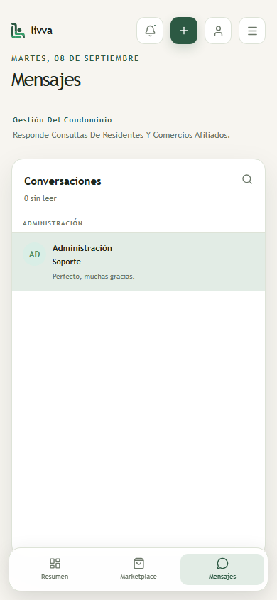 Mensajería en el celular